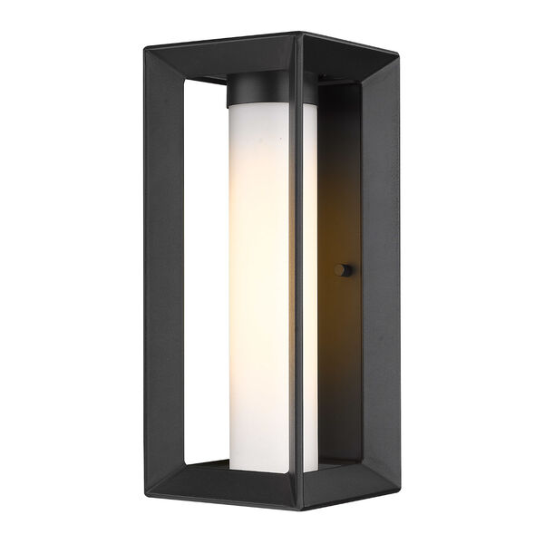 Smyth Natural Black One-Light Outdoor Wall Sconce with Opal Glass, image 1
